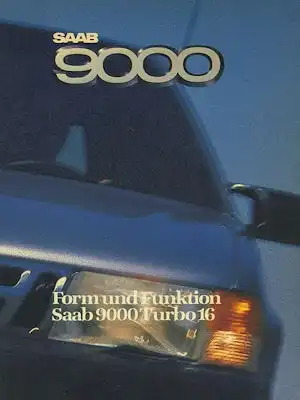 Saab 9000 Turbo 16 Prospekt 1985