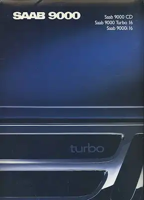 Saab 9000 CD / 9000 Turbo 16 / 9000i 16 Prospekt 1988