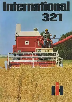 International 321 Mähdrescher Prospekt ca. 1978