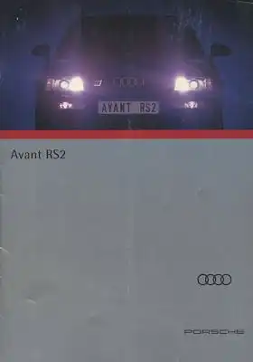 Audi Avant RS 2 Prospekt 8.1993