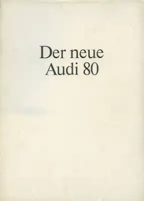 Audi 80 B 3 Produkt Information / Kundendienst-Broschüre 7.1986