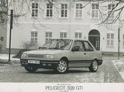 Peugeot 309 Pressemappe 1987