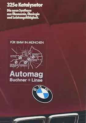 BMW 325e Kat. Prospekt 1.1985