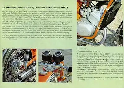 Zündapp 125 und 50 ccm Motorrad Programm 1973