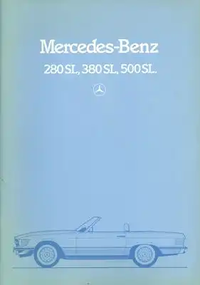 Mercedes-Benz 280 380 500 SL Prospekt 12.1981