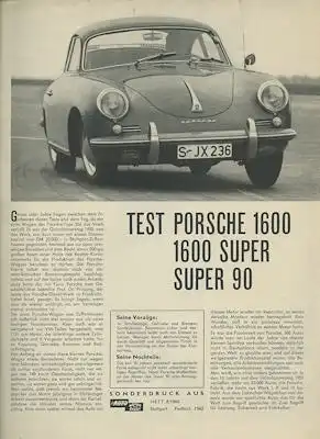 Porsche 356 B Test 8.1960
