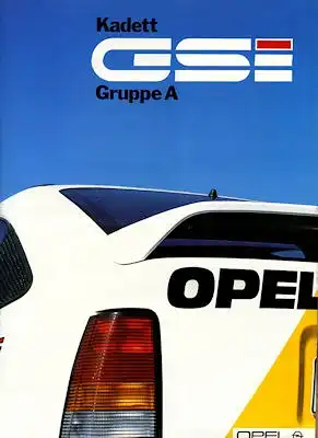 Opel Kadett E GSI Gruppe A Prospekt 11.1984