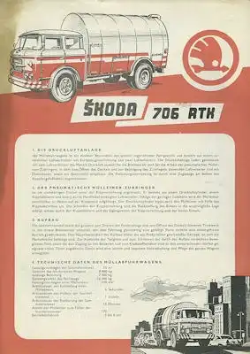 Skoda 706 RTK Kuka Prospekt 1960er Jahre