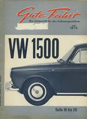 VW Gute Fahrt 1961 Heft 3