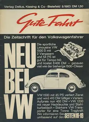 VW Gute Fahrt 1963 Heft 8
