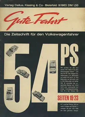 VW Gute Fahrt 1963 Heft 9