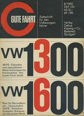 VW Gute Fahrt 1965 Heft 8