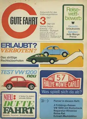 VW Gute Fahrt 1967 Heft 3