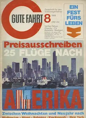 VW Gute Fahrt 1968 Heft 8