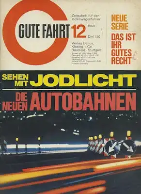 VW Gute Fahrt 1968 Heft 12