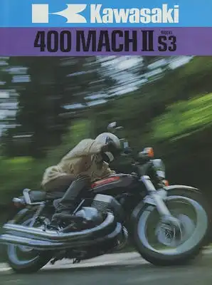 Kawasaki  400 Mach II S 3 Prospekt ca. 1975