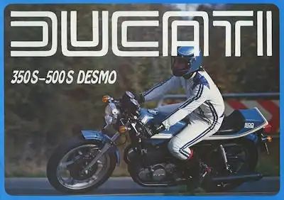 Ducati 350 S-500 S Desmo Prospekt 1980er Jahre