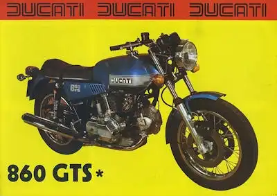 Ducati 860 GTS* Prospekt ca. 1978