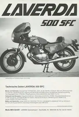 Laverda 500 SFC / 1000 Prospekt ca. 1978