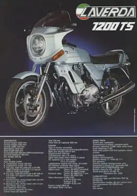 Laverda 1000 Jota / 1200 TS Prospekt 1982