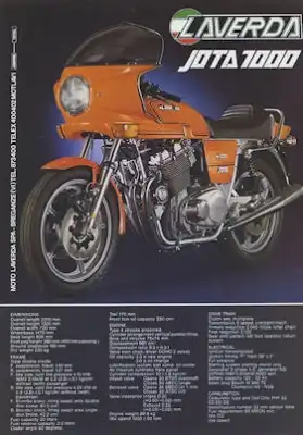 Laverda 1000 Jota / 1200 TS Prospekt 1982
