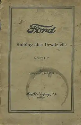 Ford T Ersatzteilliste 1927