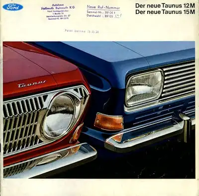 Ford Taunus 12 15 M P 6 Prospekt ca. 1967
