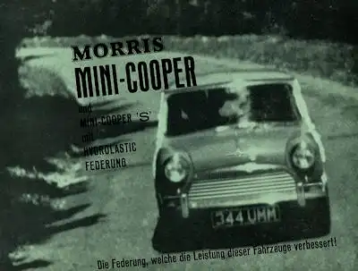 Morris Mini Cooper und Cooper S Prospekt ca. 1965