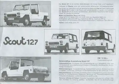 Fiat / Scout 127 Prospekt 1970er Jahre