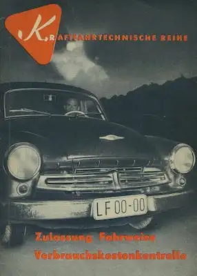 Kraftfahrttech. Reihe Zulassung u.a. 1956