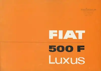 Fiat 500 F Luxus Prospekt ca. 1964