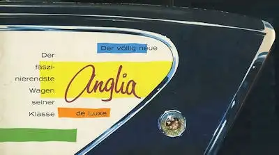 Ford Anglia de Luxe Prospekt ca. 1960