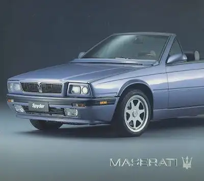 Maserati Spyder iE Prospekt ca. 1987