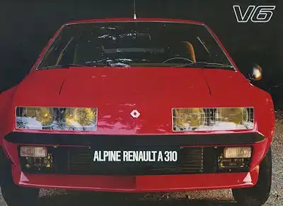 Renault A 310 V 6 Prospekt ca. 1981