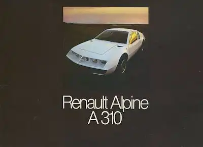 Renault A 310 V 6 Prospekt ca. 1981