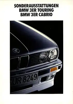 BMW 3er Touring+Cabrio Sonderausstattung Prospekt 1992