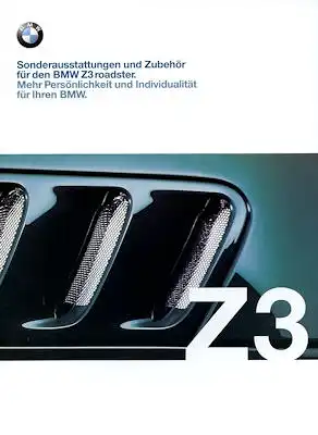 BMW Z 3 Sonderausstattung Prospekt 1999