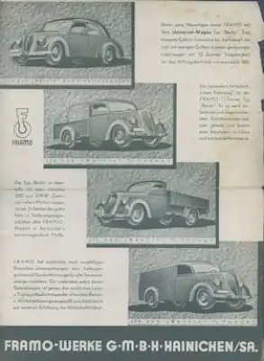 Framo Programm 1939