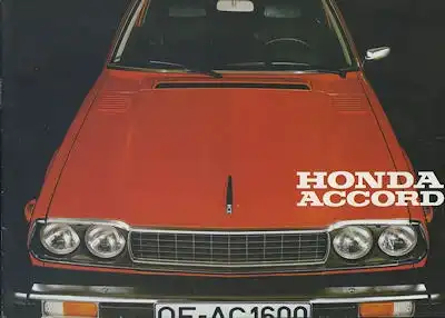 Honda Accord Prospekt 1970er Jahre