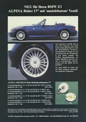 BMW Alpina Z 3 Prospekt 6.1996