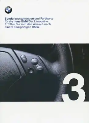 BMW 3er Sonderausstattung und Farben Prospekt 1999