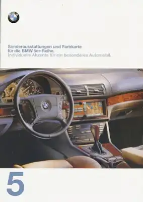 BMW 5er Sonderausstattung Prospekt 1998