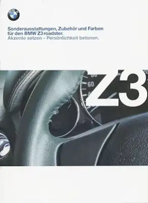 BMW Z 3 Sonderausstattung Prospekt 1998