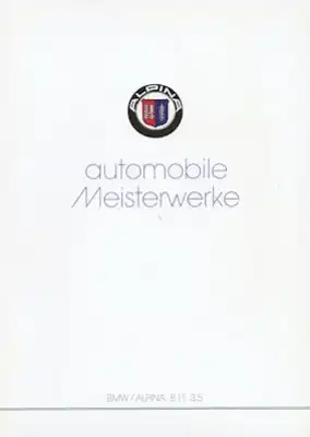 BMW Alpina Programm-Mappe 1990