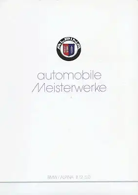 BMW Alpina Programm-Mappe 1990
