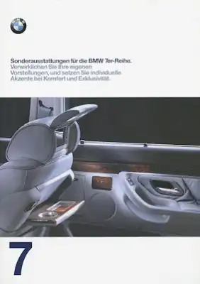 BMW 7er Sonderausstattung Prospekt 1997