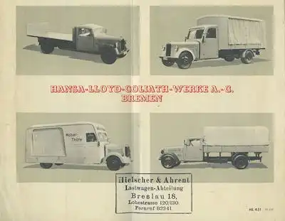 Hansa-Lloyd Lkw 2 to Prospekt 2.1937