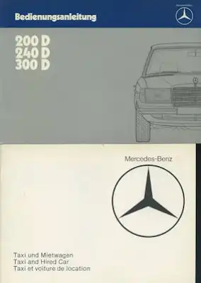 Mercedes-Benz 200D-300D Mappe mit Bedienungsanleitung 11.1983