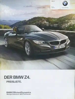 BMW Z 4 Preisliste 7.2014