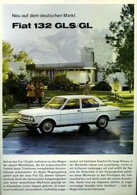 Fiat 132 GLS / GL Prospekt 1974